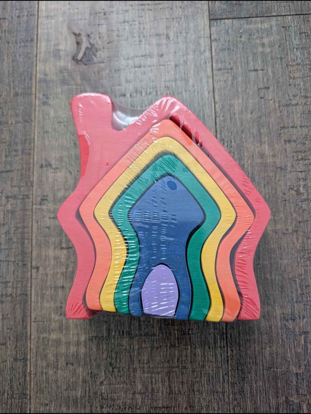 Sarah's Silk Wood Rainbow House